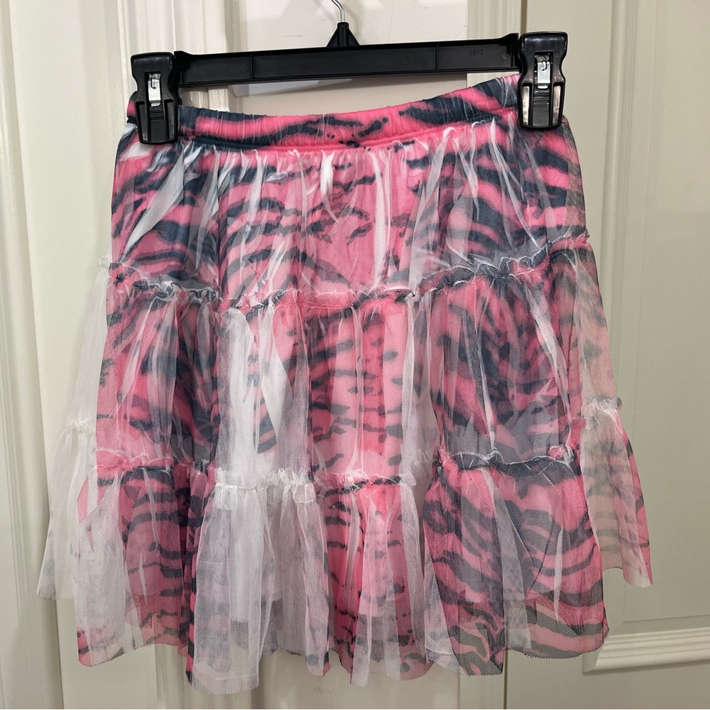 pink zebra print tutu like skirt